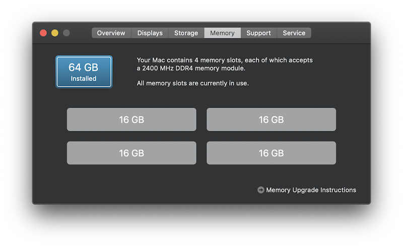 Mac mini (2018, A1993, Macmini8,1)のメモリをアップグレードした 